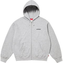 Supreme Small Box Logo Hooded Zip-Up Sweatshirt - Heather Grey
