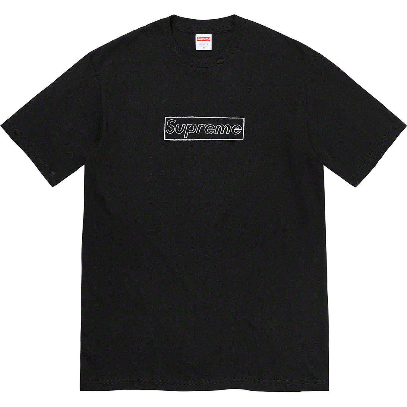 Supreme KAWS Chalk Logo Tee – Black / White