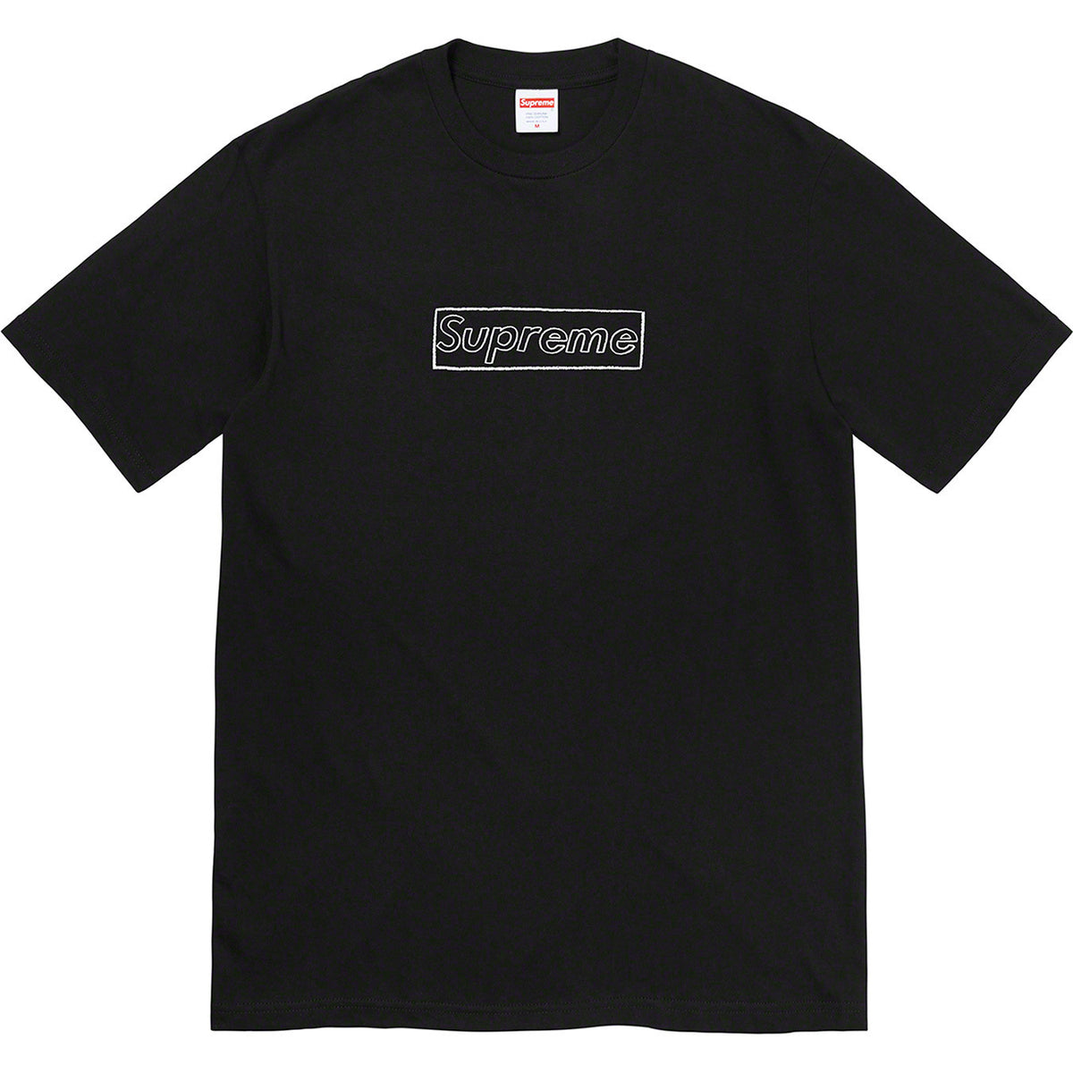 Supreme KAWS Chalk Logo Tee – Black / White