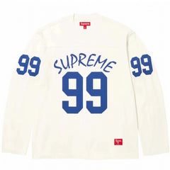 Supreme Number 99 Long Sleeve Top - White / Blue