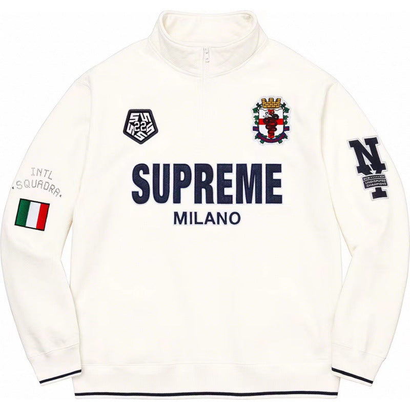 Supreme Milano Half-Zip Pullover Sweatshirt - Off-White