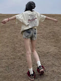 Sisjuly Frayed Edge Denim Shorts