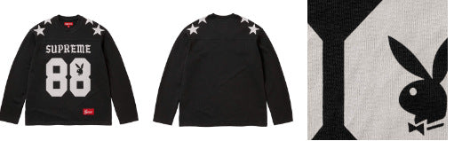 Supreme Star Shoulder Long Sleeve T-Shirt - Black