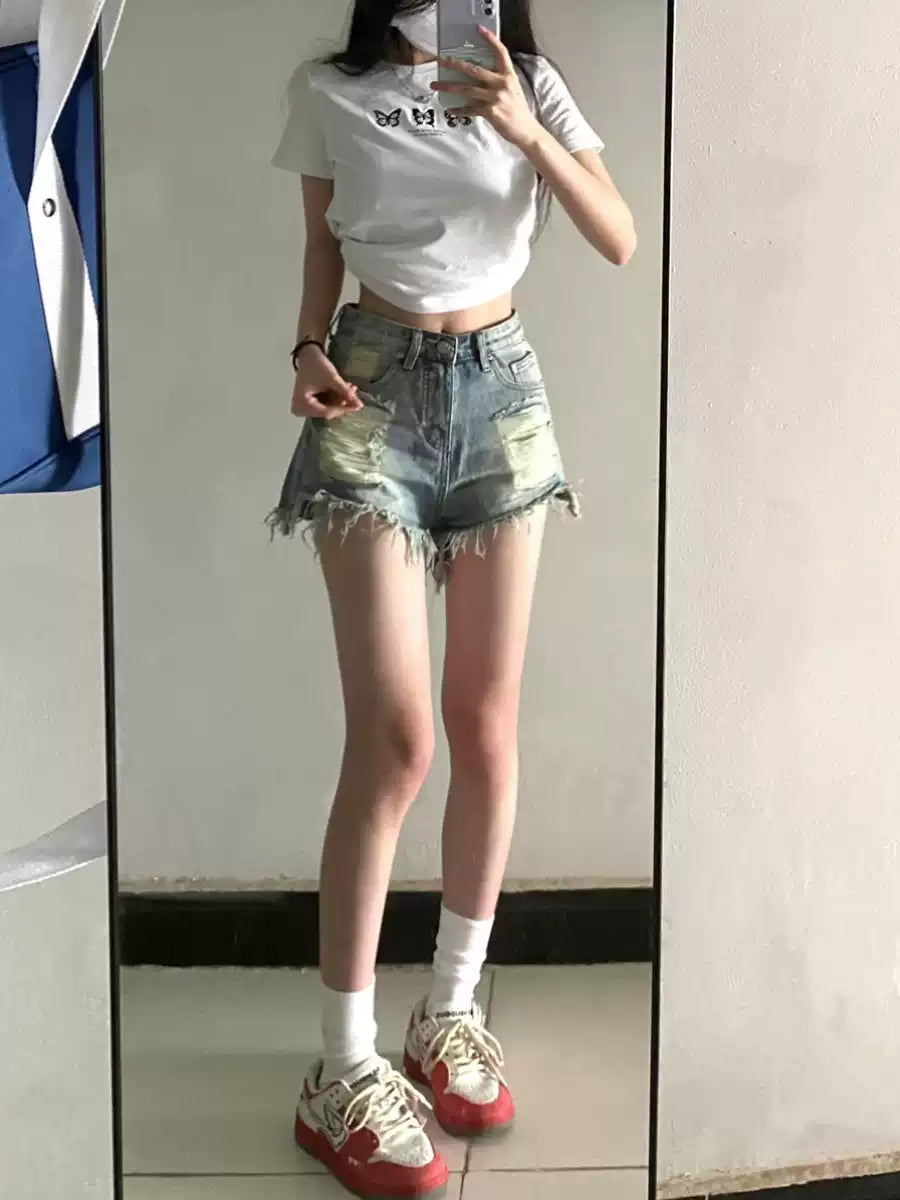 Sisjuly Essential High-Waisted Denim Shorts