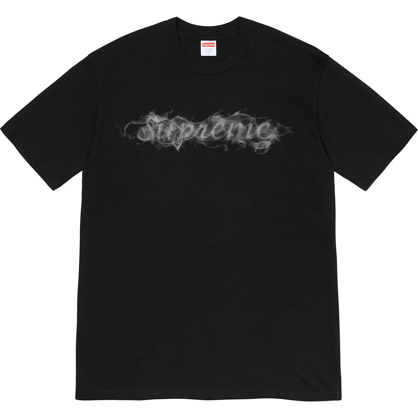 Supreme Smoke Logo T-Shirt – Black / Silver