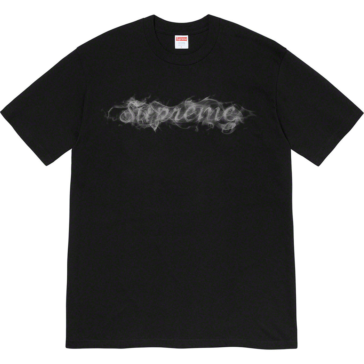 Supreme Smoke Logo T-Shirt – Black / Silver