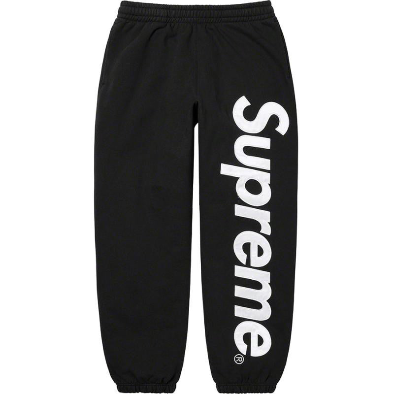Supreme Vertical Logo Sweatpants – Black / White