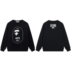 BAPE Ape Head Outline Graphic Crewneck Sweatshirt