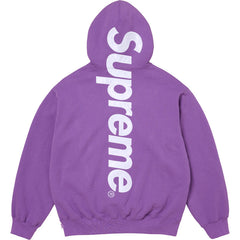 Supreme Vertical Logo Hooded Sweatshirt – Purple / White