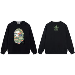 BAPE Colorful Graphic Ape Head Crewneck Sweatshirt