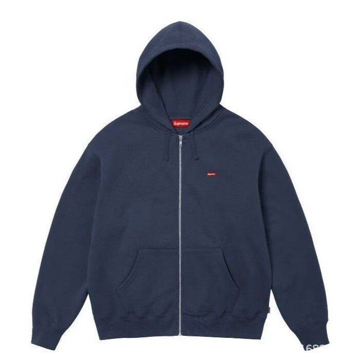 Supreme Small Box Zip Up Hooded Sweatshirt - Navy