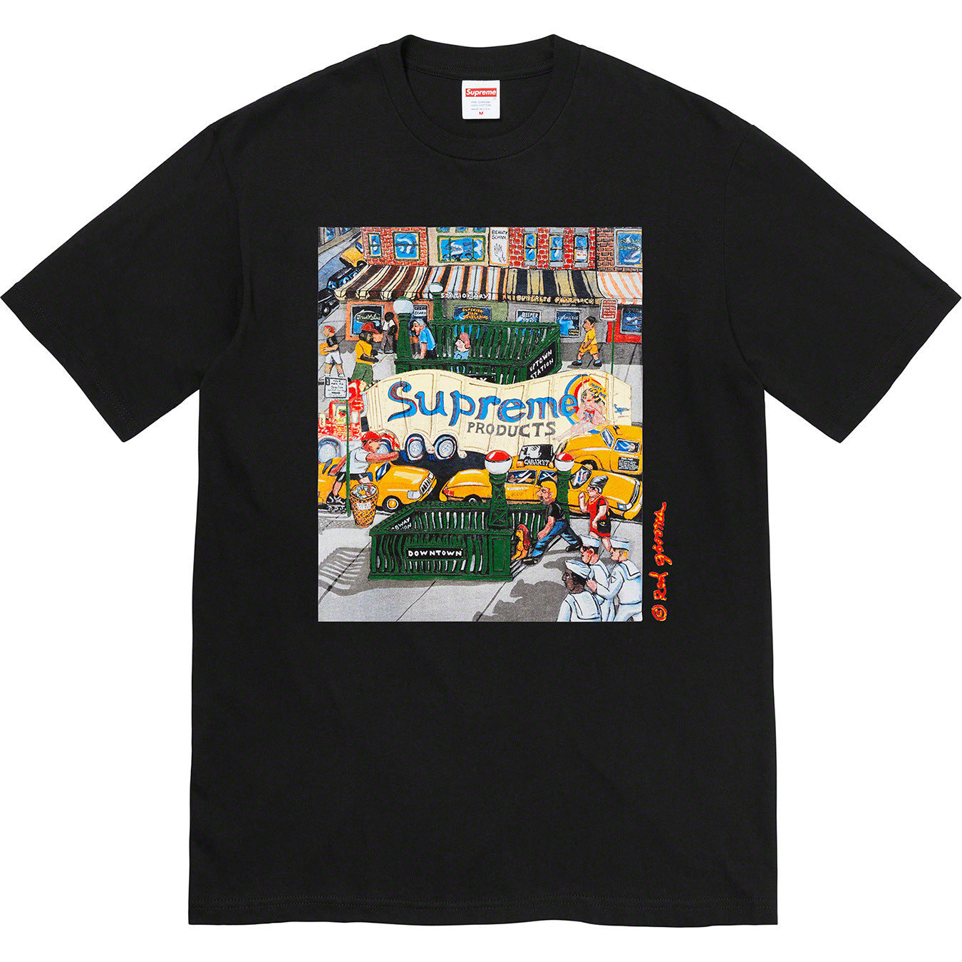 Supreme Mark Gonzales Subway Graphic Black Tee