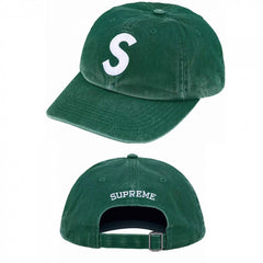 Supreme Green S Logo 6-Panel Dad Hat
