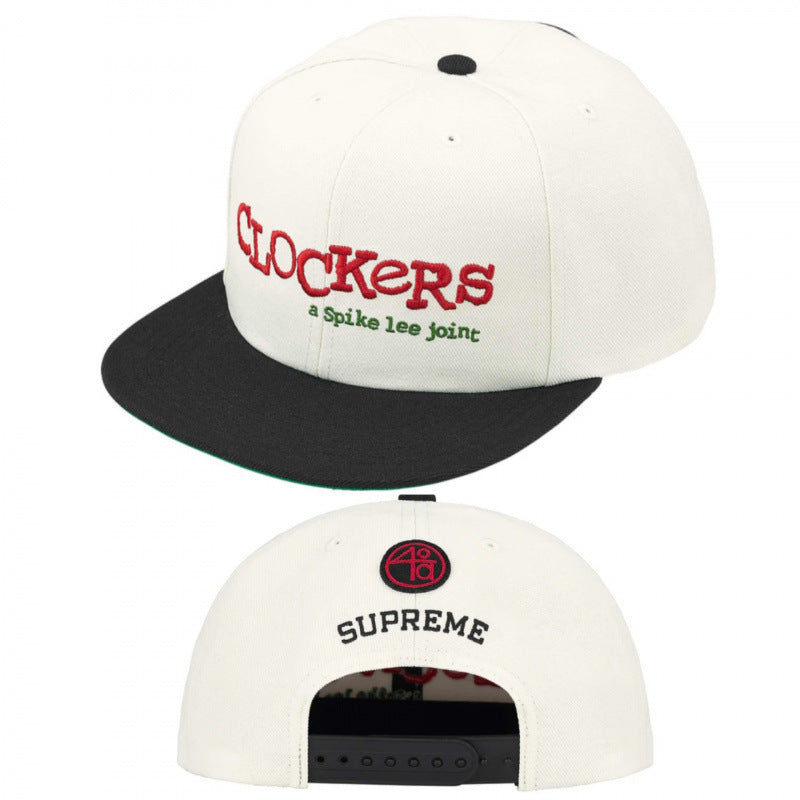 Supreme x Spike Lee Clockers Off-White and Black Snapback Hat