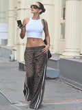 Sisjuly Wild Side Mixed-Print Slouchy Pants