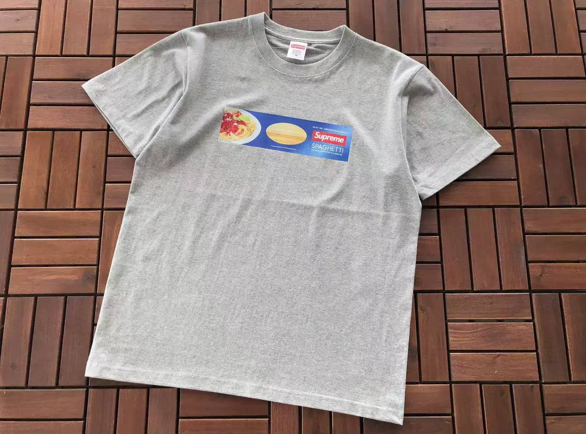 Supreme Pasta Box Logo T-Shirt Heather Grey