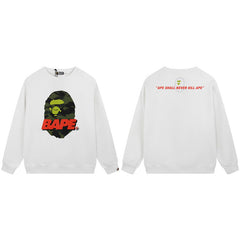 BAPE Green Ape Head Graphic Crewneck Sweatshirt