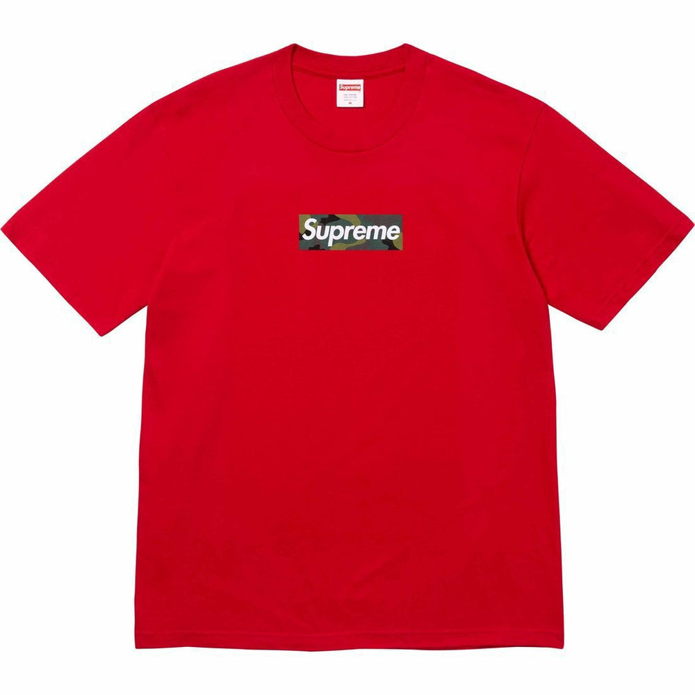 Supreme Red Camo Box Logo T-Shirt