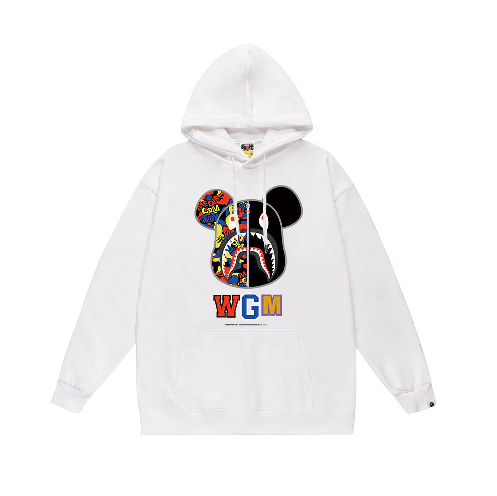 BAPE WGM Bear Shark Head Pullover Hoodie
