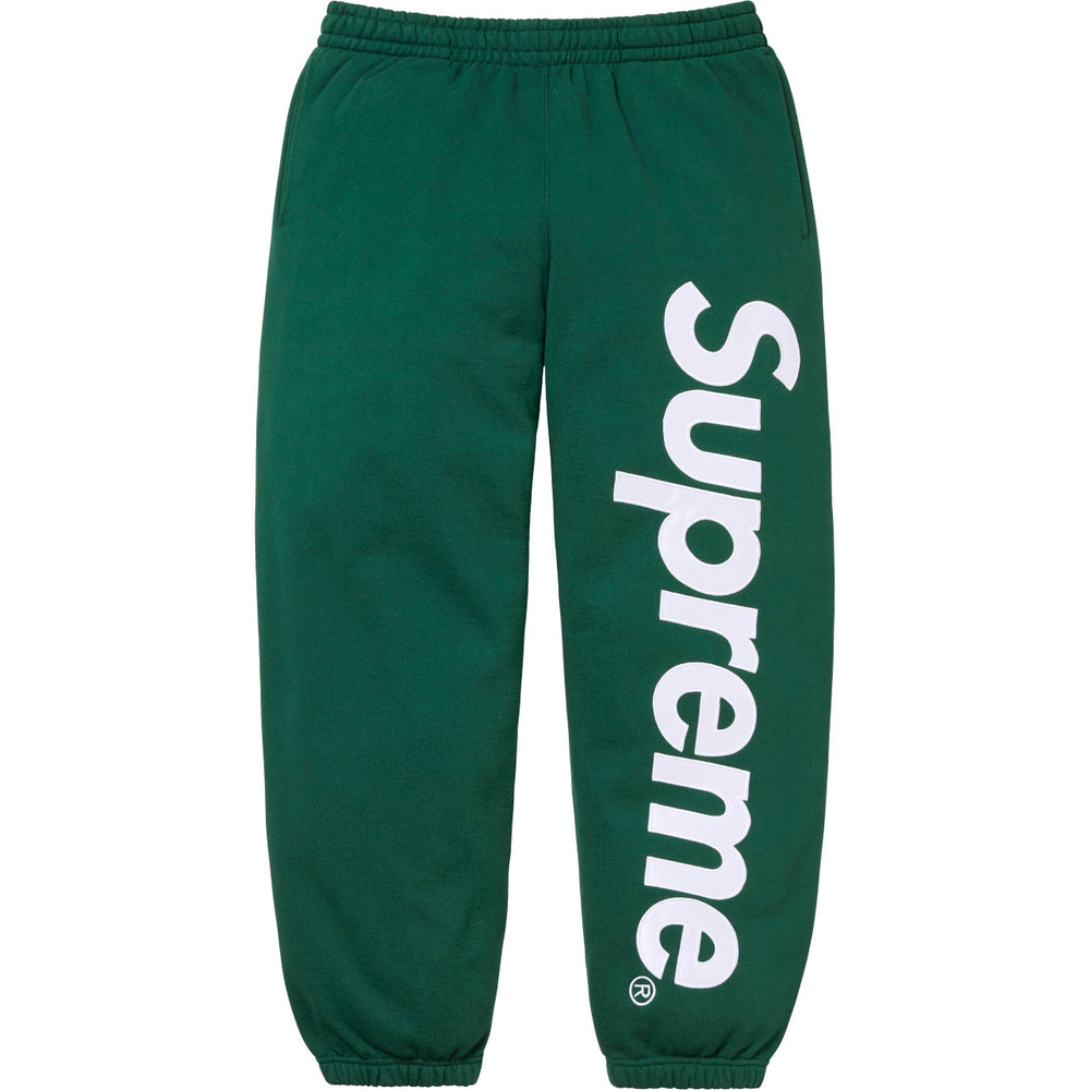 Supreme Vertical Logo Sweatpants – Green / White