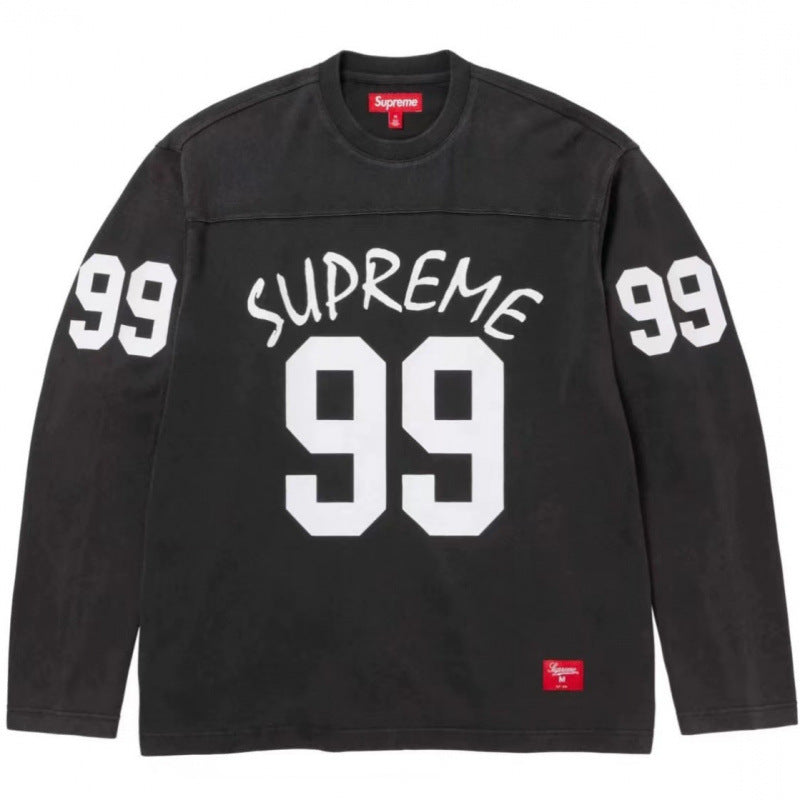Supreme Number 99 Long Sleeve Top - Black / White