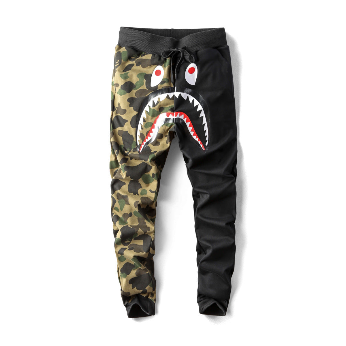 BAPE Shark Head Pants 3D Printed Casual Loose Men's and Women's Sports Casual Sanitary Pants Order Light Mature Casual Mid Waist (11)
