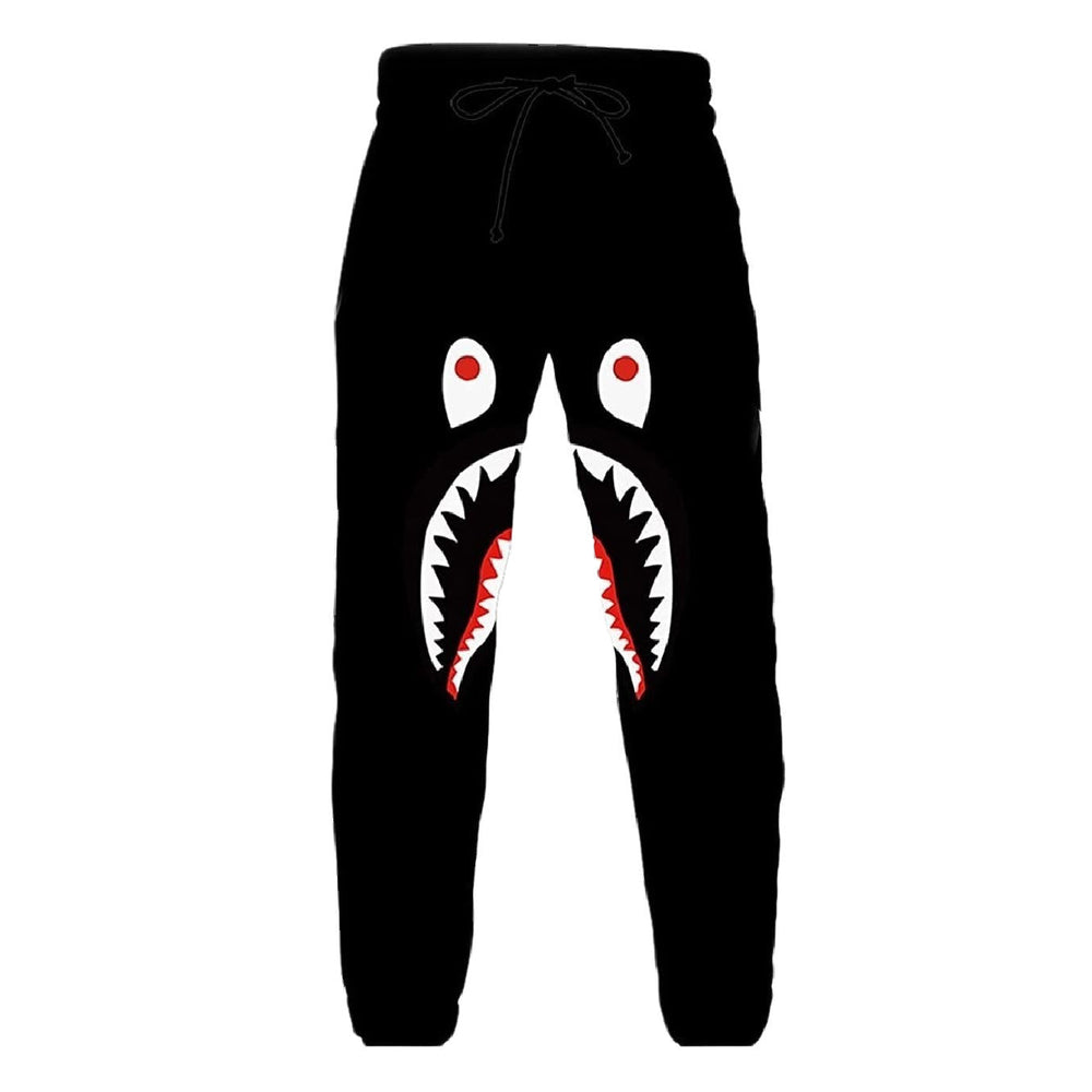 BAPE Shark Head 3D Printed Casual Loose Sports Sweatpants