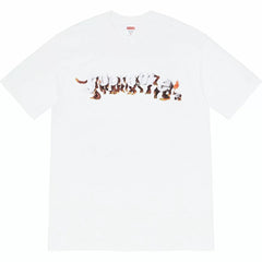 Supreme White / Multi Dogs Graphic T-Shirt