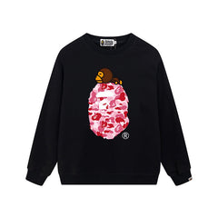 BAPE x Baby Milo Pink ABC Camo APE Head Crewneck Sweatshirt
