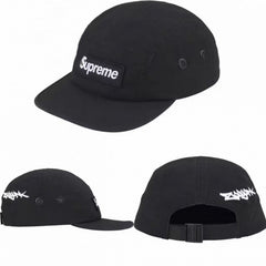 Supreme Black Graffiti Box Logo 5-Panel Camp Cap