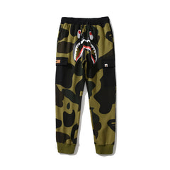 BAPE Shark Head Pants 3D Printed Casual Loose Men's and Women's Sports Casual Sanitary Pants Order Light Mature Casual Mid Waist (15)