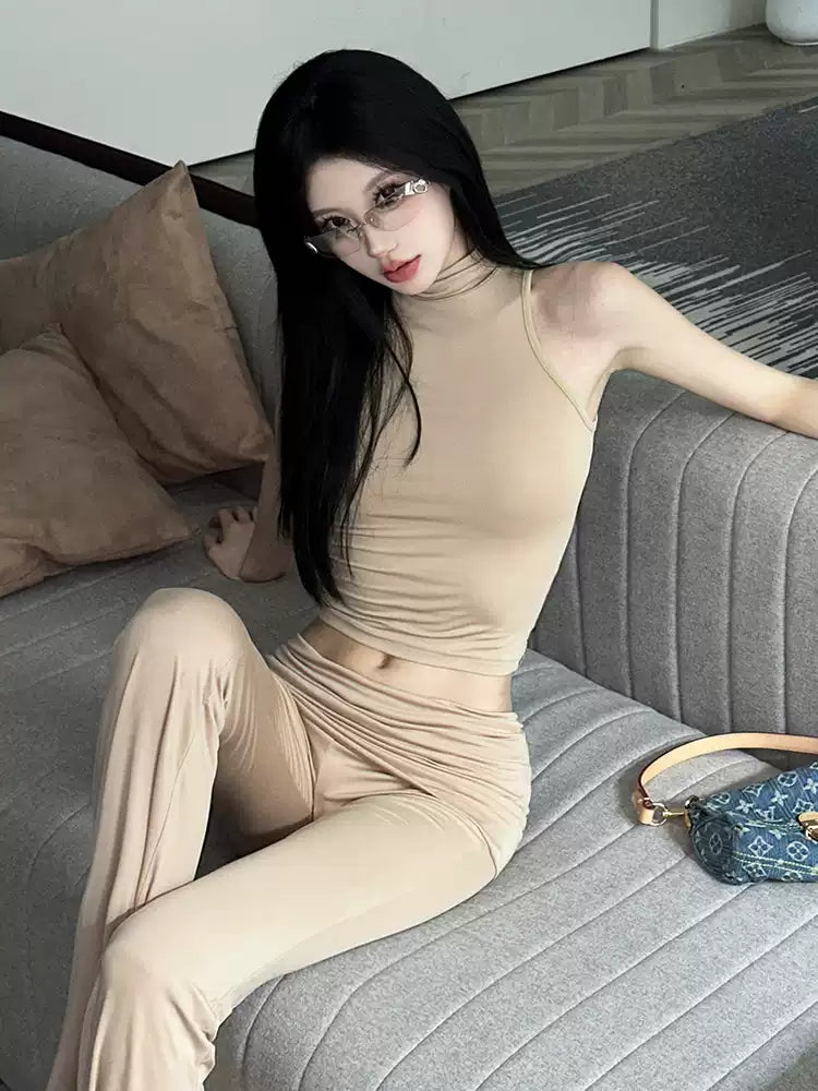 Sisjuly Effortless High-Rise Casual Two-Piece Set
