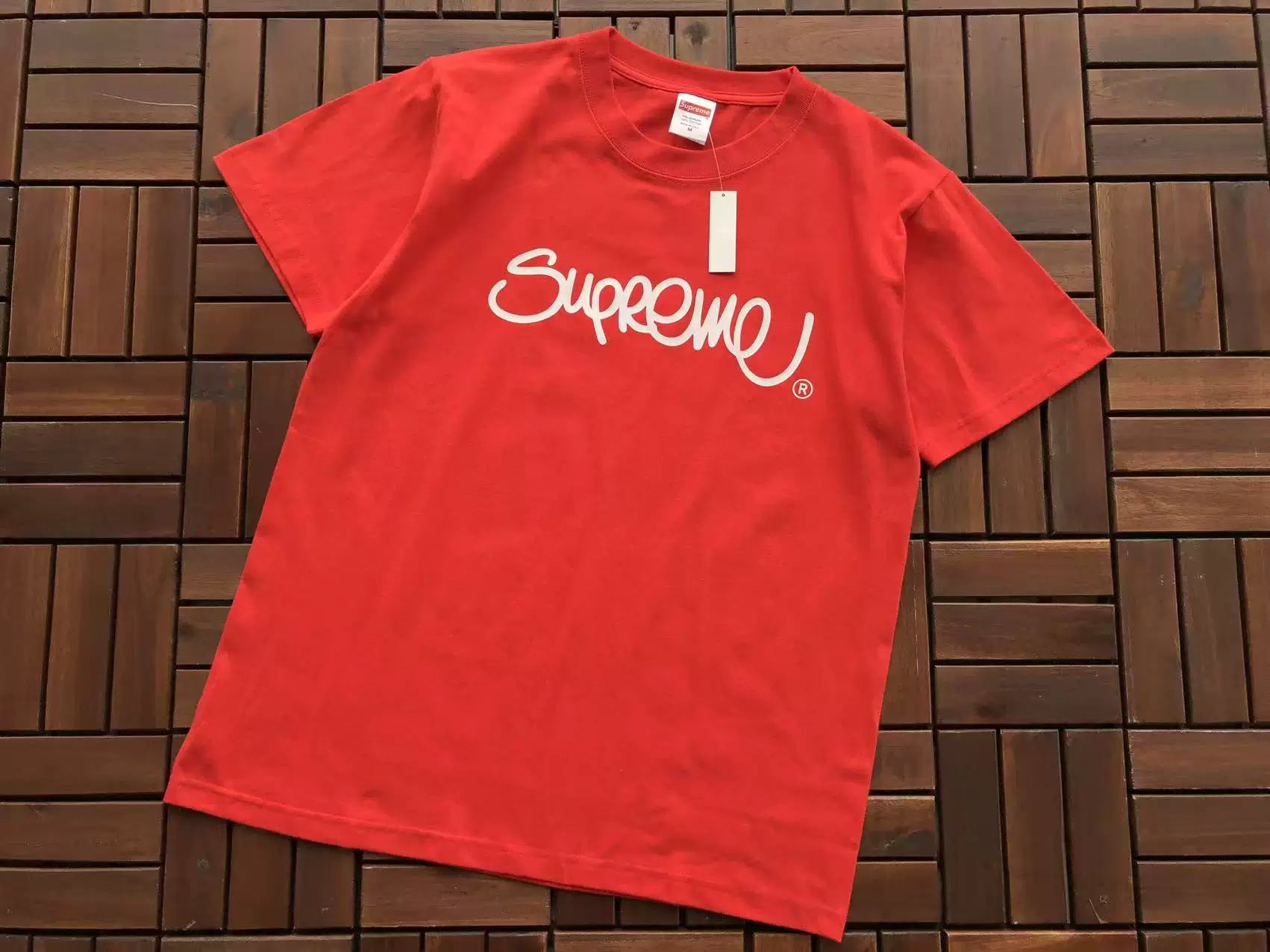 Supreme Script Logo T-Shirt - Red