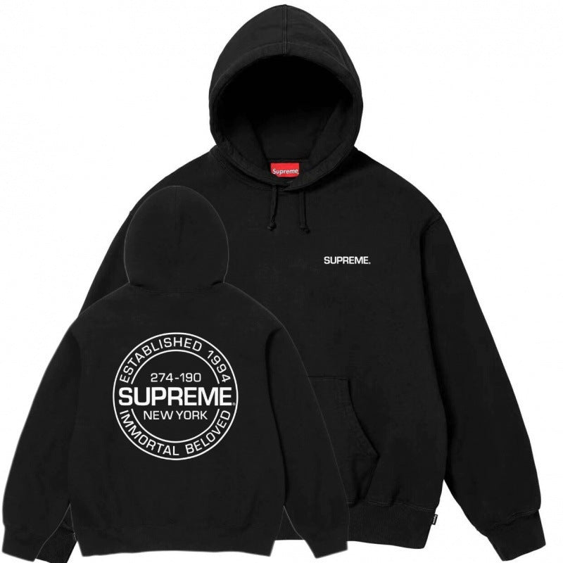 Supreme Established 1994 Circle Logo Hooded Sweatshirt - Black