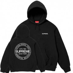 Supreme Established 1994 Circle Logo Hooded Sweatshirt - Black