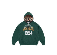 Supreme 1994 Collegiate Skull Hood Inner Print Full Zip Hoodie - Dark Green