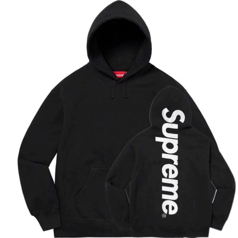 Supreme Vertical Box Logo Hooded Sweatshirt - Black