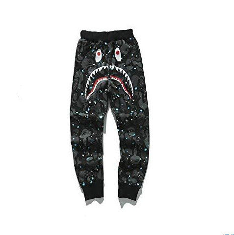 BAPE Shark Head Pants 3D Printed Casual Loose Men's and Women's Sports Casual Sanitary Pants Order Light Mature Casual Mid Waist (18)