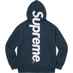 Supreme Vertical Logo Hooded Sweatshirt – Navy / White