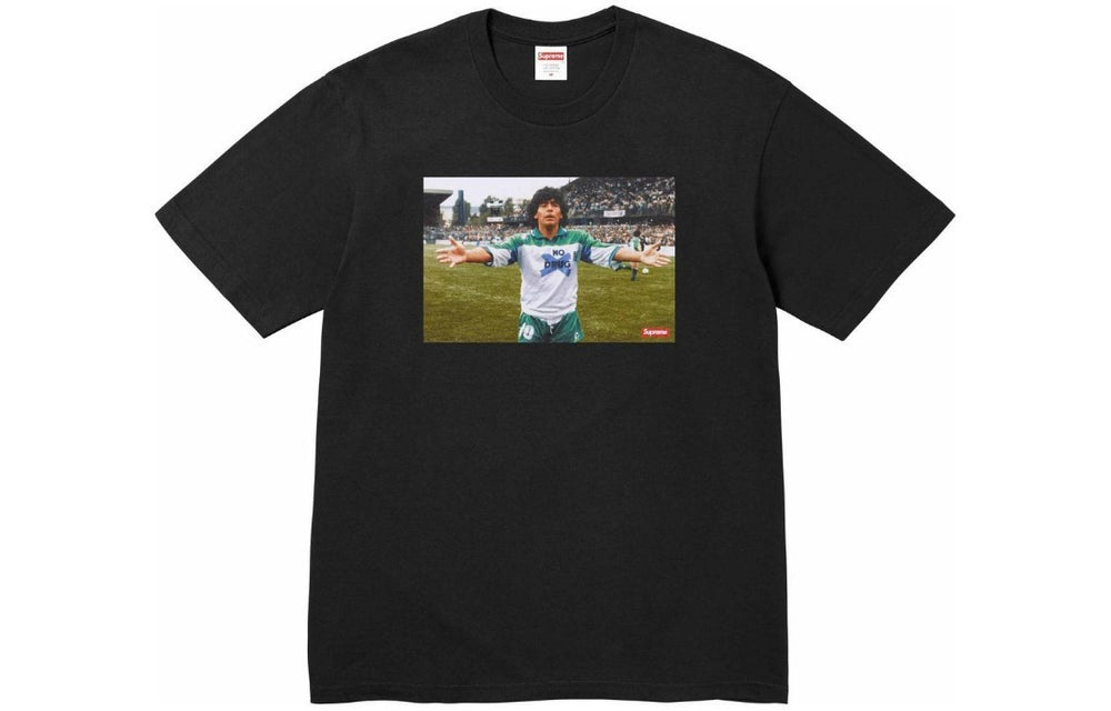 Supreme Maradona Photo Print Tee – Black