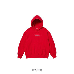 Supreme Box Logo Hooded Sweatshirt - Red / White