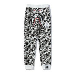 BAPE Shark Head Pants 3D Printed Casual Loose Men's and Women's Sports Casual Sanitary Pants Order Light Mature Casual Mid Waist (4)