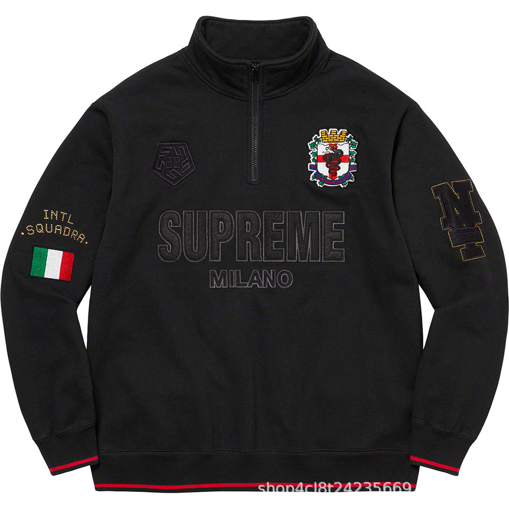 Supreme Milano Half Zip Pullover - Black