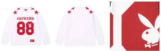 Supreme Star Shoulder Long Sleeve T-Shirt - White