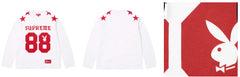Supreme Star Shoulder Long Sleeve T-Shirt - White
