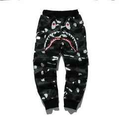 BAPE Shark Head Pants 3D Printed Casual Loose Men's and Women's Sports Casual Sanitary Pants Order Light Mature Casual Mid Waist (7)