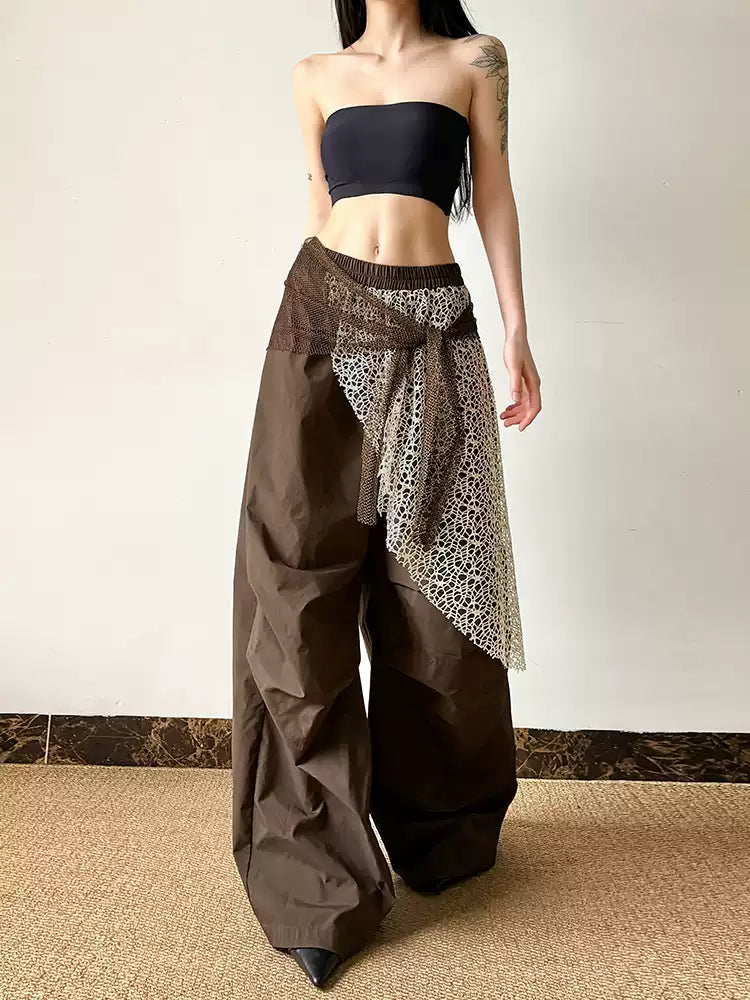Sisjuly Retro Layered "Homeless-Chic" Slouchy Pants