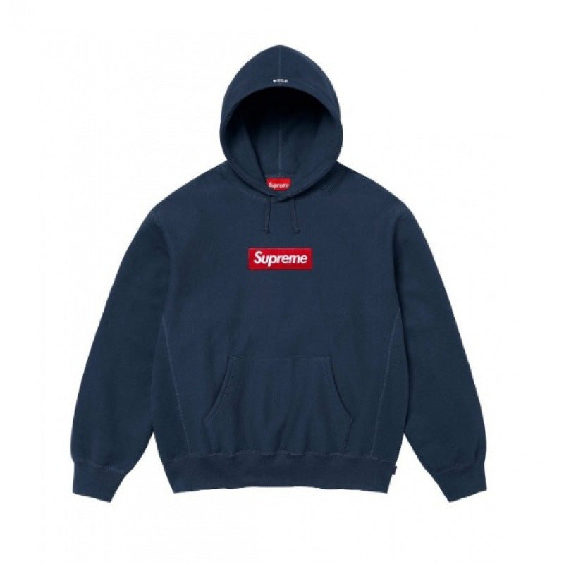 Supreme Box Logo Hooded Sweatshirt - Navy