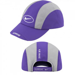 Supreme x Nike Air Max Purple and Grey 5-Panel Collaboration Camp Cap