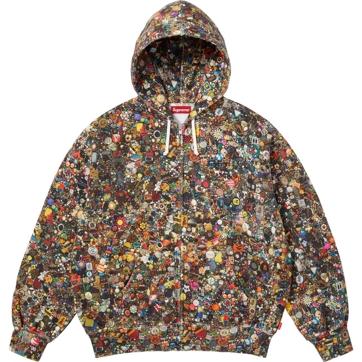 Supreme Allover Print Zip-Up Hooded Sweatshirt - Multi